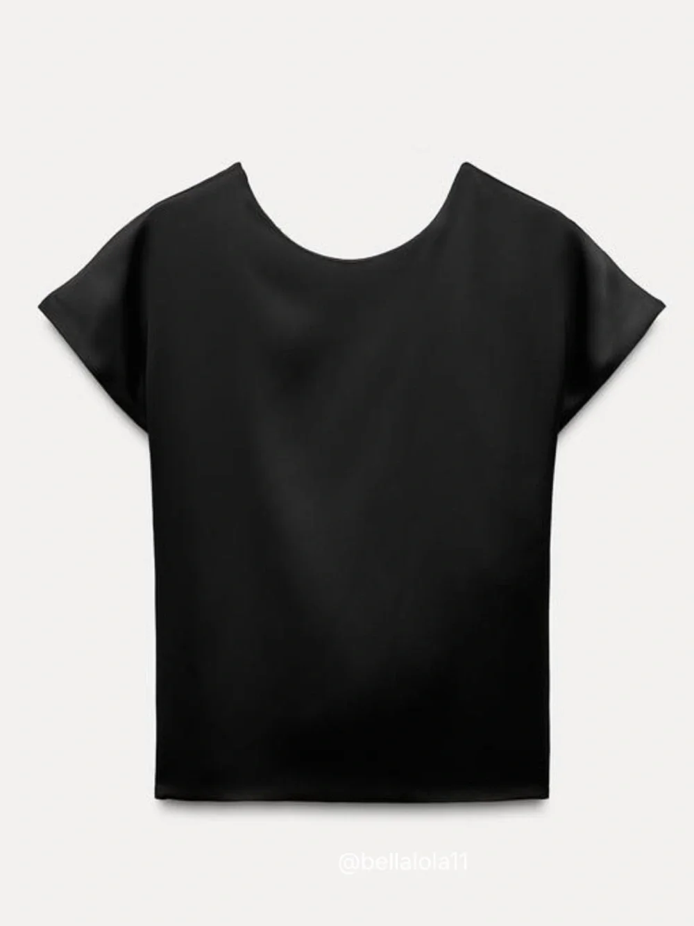 NEW ZARA  BLACK SATIN TOP - Picture 6 of 16
